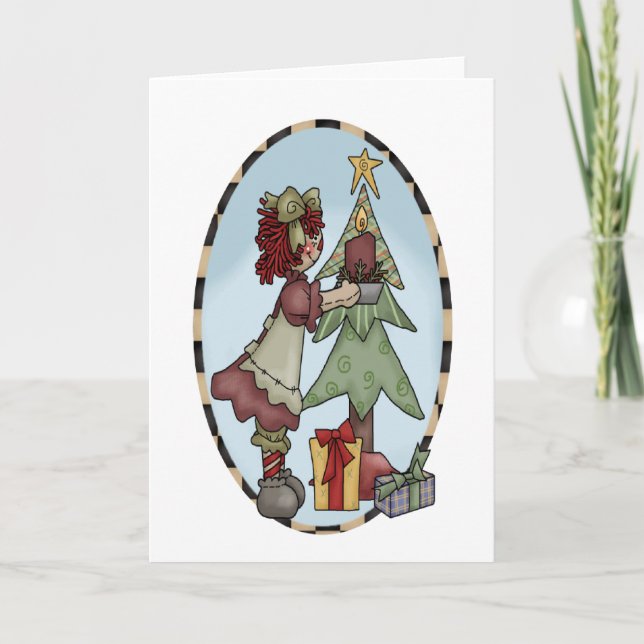 Cartes Pour Fêtes Annuelles Noël Raggedy (Devant)