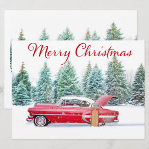 Cartes Pour Fêtes Annuelles Noël Red Chevrolet