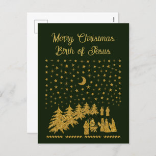 Cartes Pour Fêtes Annuelles Noël religieux, Naissance de Jésus