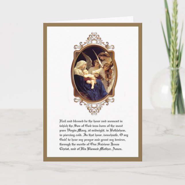 Cartes Pour Fêtes Annuelles Noël Religieux St. Andrew Neuvaine Vierge Marie  (Devant)