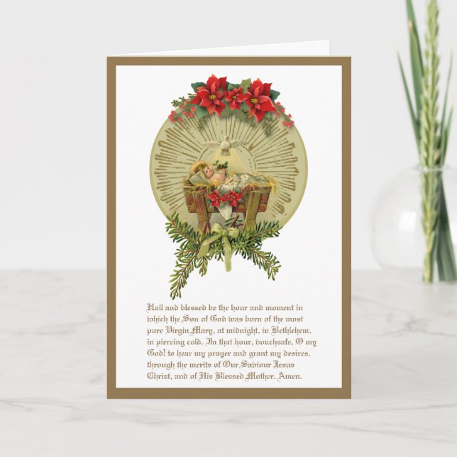 Cartes Pour Fêtes Annuelles Noël Religieux St. Andrew Novena Baby Jesus (Devant)