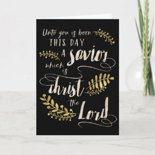 Cartes Pour Fêtes Annuelles Noël religieux - Un Sauveur qui est Christ le Seig
