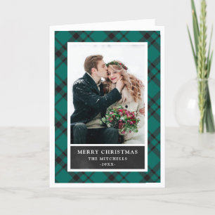 Cartes Pour Fêtes Annuelles Noël rempli   Photo verte et noire