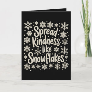 Cartes Pour Fêtes Annuelles Noël Répand la Gentillesse Comme des Flocons de Ne