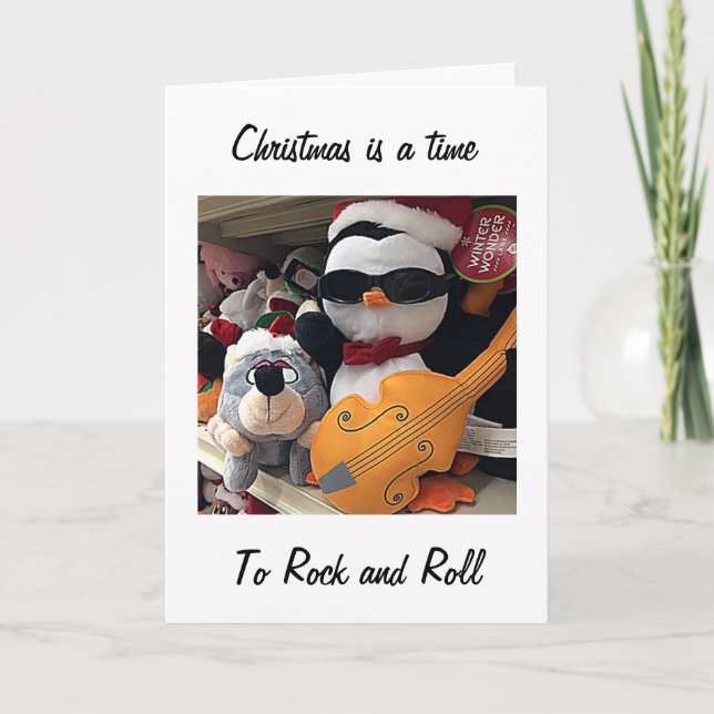 CARTES POUR FÊTES ANNUELLES NOËL=ROCK/ROLL AVEC VOTRE "SWEETHEART" (Devant)