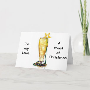 CARTES POUR FÊTES ANNUELLES NOËL "ROMANTIQUE/AIMANT" TOAST À MON AMOUR