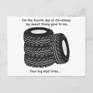 Cartes Pour Fêtes Annuelles Noël rouge du quatrième jour