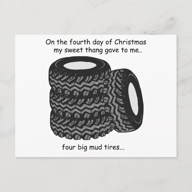 Cartes Pour Fêtes Annuelles Noël rouge du quatrième jour (Devant)
