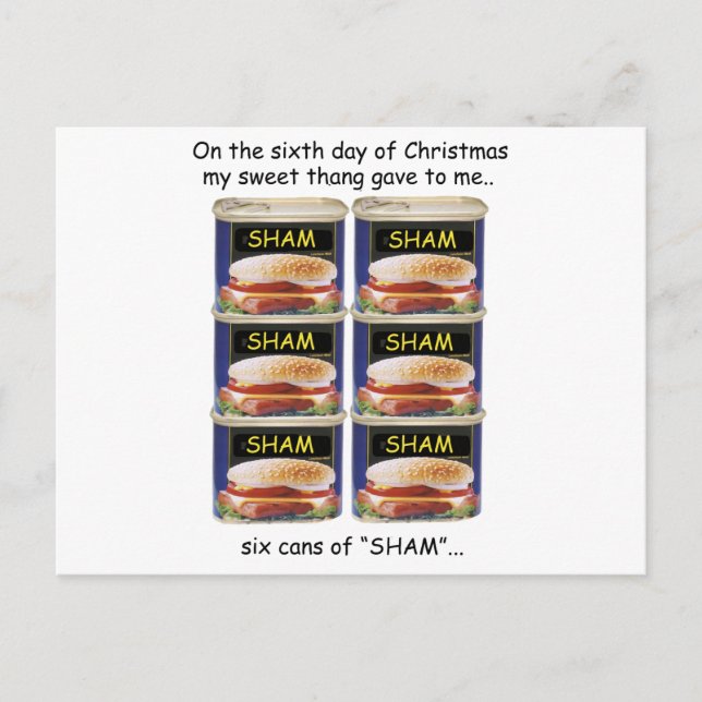 Cartes Pour Fêtes Annuelles Noël rouge sixième jour (Devant)