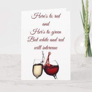 CARTES POUR FÊTES ANNUELLES NOËL ROUGE & VERT - ROUGE & BLANC POUR LE VIN! ! !