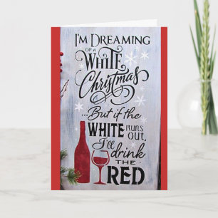 CARTES POUR FÊTES ANNUELLES NOËL ROUGE & VERT - ROUGE & BLANC POUR LE VIN! ! !