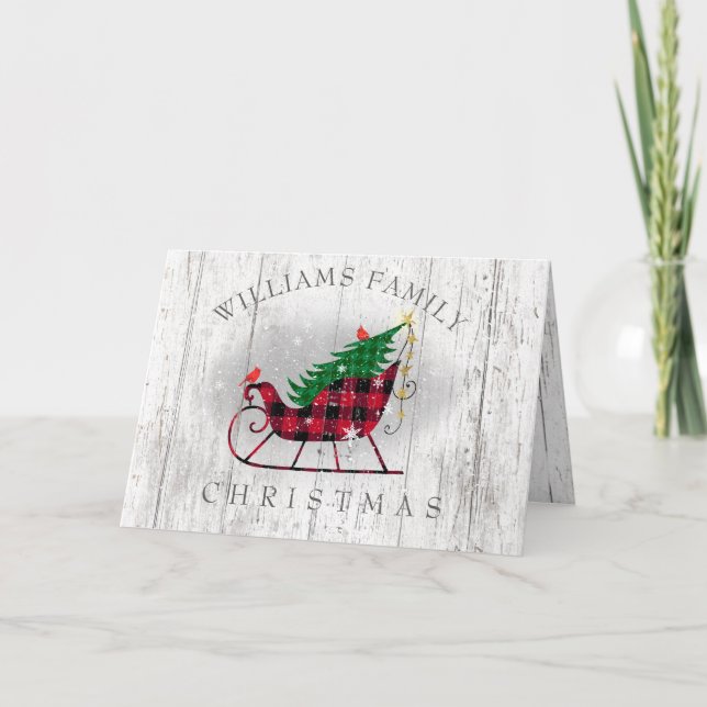 Cartes Pour Fêtes Annuelles Noël Russe Arbre à Soupirs Famille Ferme (Devant)