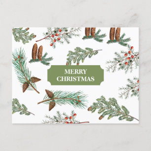 Cartes Pour Fêtes Annuelles Noël Russe Conifers Pine Joyeux Noël