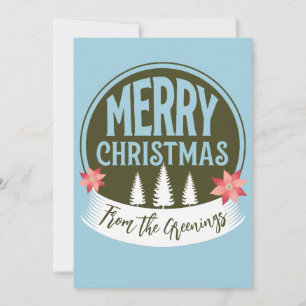 Cartes Pour Fêtes Annuelles Noël rustique vintage traditionnel en famille