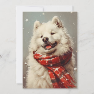 Cartes Pour Fêtes Annuelles Noël Samoyé