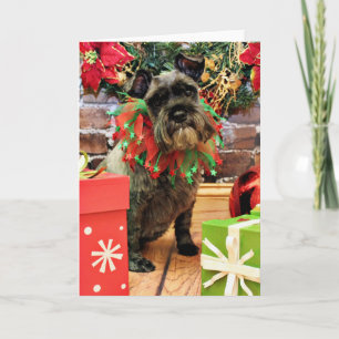 Cartes Pour Fêtes Annuelles Noël - Schnauzer - Fenway