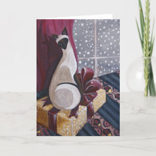 Cartes Pour Fêtes Annuelles Noël siamois