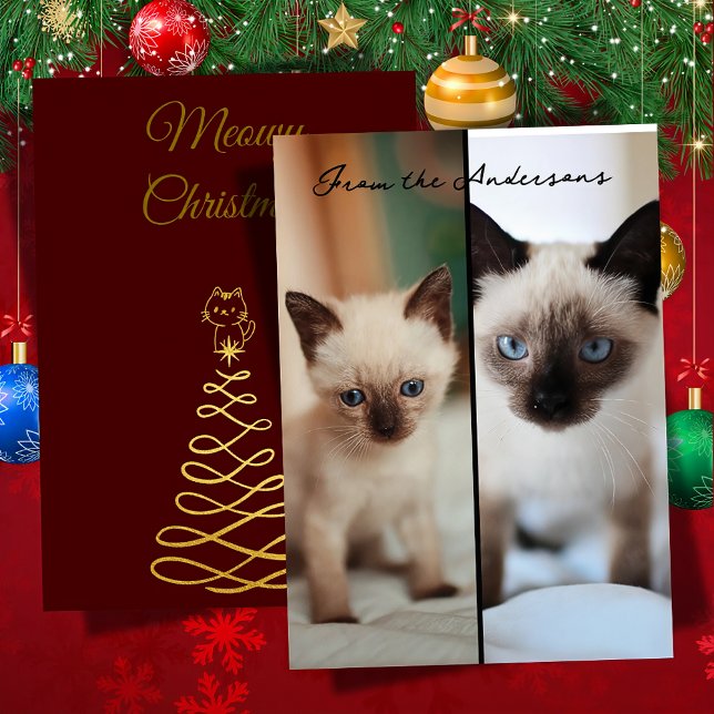 Cartes Pour Fêtes Annuelles Noël siamois (Créateur téléchargé)
