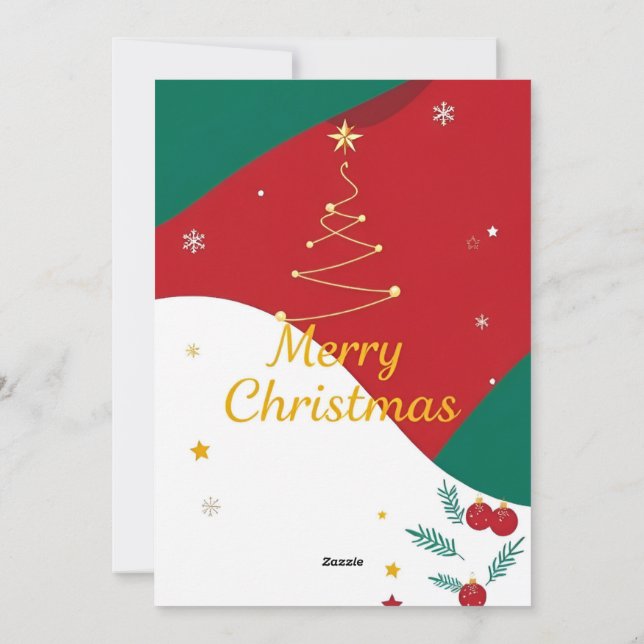 Cartes Pour Fêtes Annuelles noël simple (Dos)