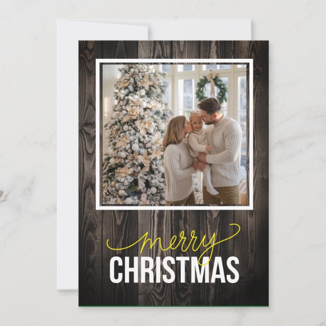 Cartes Pour Fêtes Annuelles Noël simple et rustique (Devant)