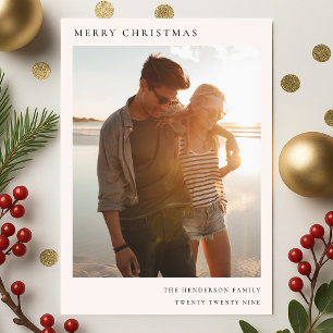 Cartes Pour Fêtes Annuelles Noël Simple informel photo moderne minimaliste