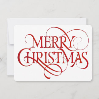 Cartes Pour Fêtes Annuelles Noël simple rouge et blanc
