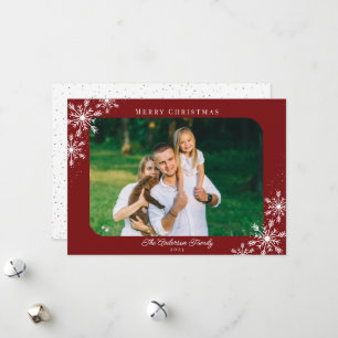 Cartes Pour Fêtes Annuelles Noël Snowflakes Joyeux Noël Photo