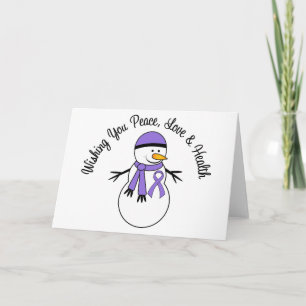 Cartes Pour Fêtes Annuelles Noël Snowman Hodgkins Lymphoma Ribbon