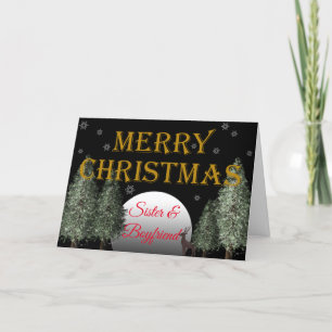 Cartes Pour Fêtes Annuelles Noël SoeurBoyami Moonlit Cerf traditionnel