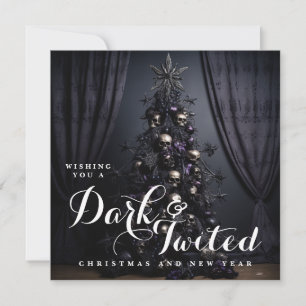 Cartes Pour Fêtes Annuelles Noël sombre et tordu Vacances de Nouvel An Gothiqu