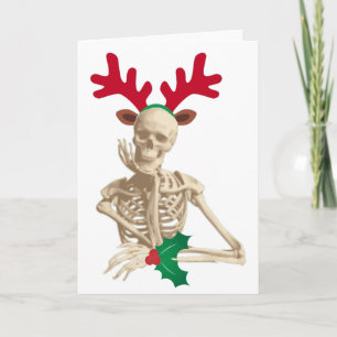 Cartes Pour Fêtes Annuelles Noël squelettique de cauchemar