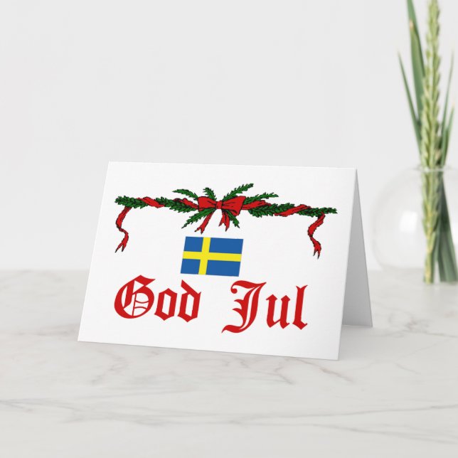 Cartes Pour Fêtes Annuelles Noël Suède (Devant)