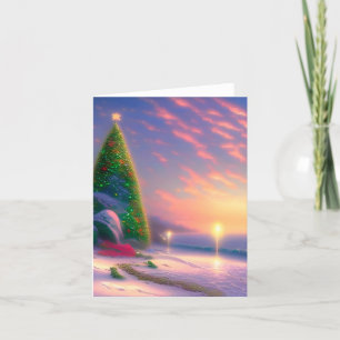 Cartes Pour Fêtes Annuelles Noël sur la plage