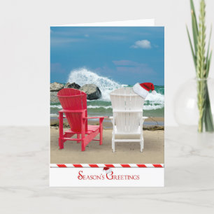 Cartes Pour Fêtes Annuelles Noël sur la plage