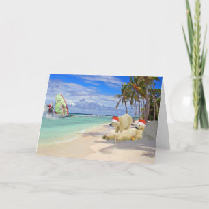 Cartes Pour Fêtes Annuelles Noël surfant de Père Noël