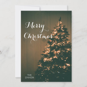 Cartes Pour Fêtes Annuelles Noël tendance moderne, Dusky foncé photo
