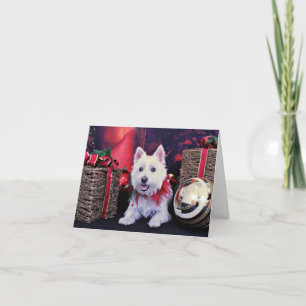 Cartes Pour Fêtes Annuelles Noël - Terrier des montagnes occidental - Madison