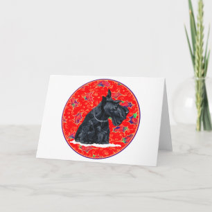 Cartes Pour Fêtes Annuelles Noël Terrier Écossais