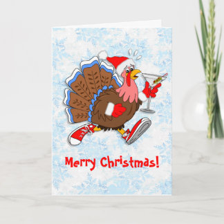 Cartes Pour Fêtes Annuelles Noël Tipsy Turquie (Martini)