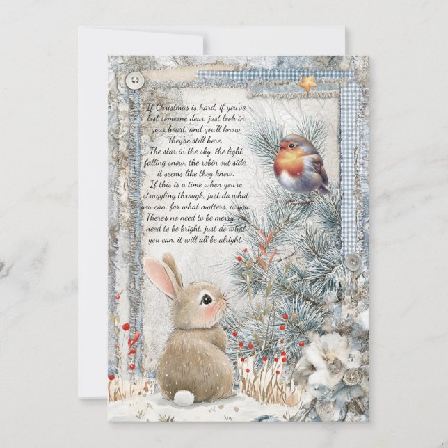 Cartes Pour Fêtes Annuelles Noël "Tout ira bien" Citation Vacances C (Devant)