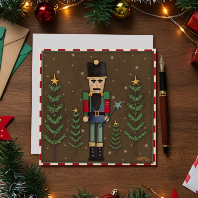 Cartes Pour Fêtes Annuelles Noël traditionnel de Casse-Noisette festif et amus (Créateur téléchargé)