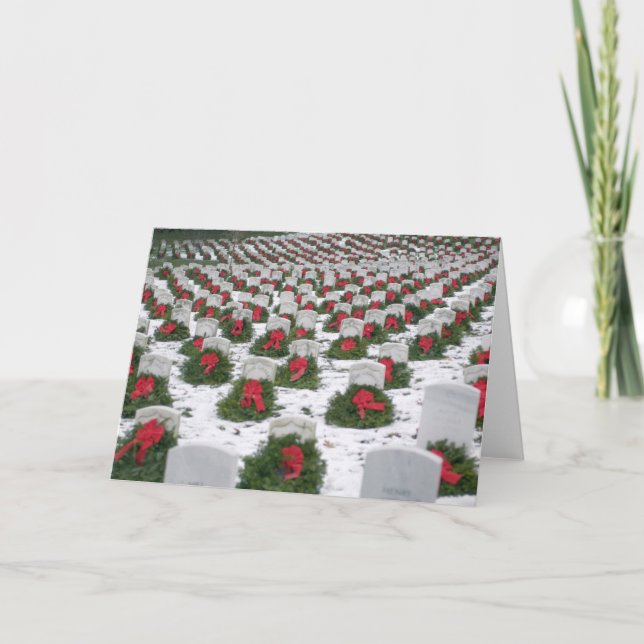 Cartes Pour Fêtes Annuelles Noël tresse le cimetière national d'Arlington de (Devant)