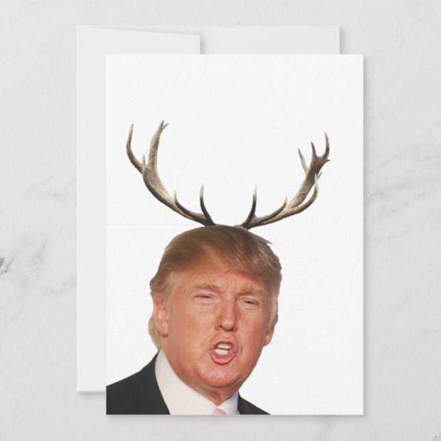 Cartes Pour Fêtes Annuelles Noël Trump : Monsieur le Président, cerf (Devant)