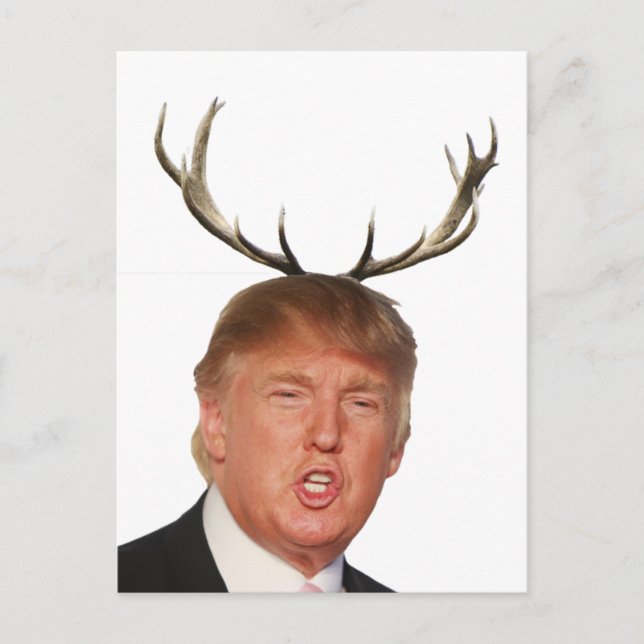 Cartes Pour Fêtes Annuelles Noël Trump : Monsieur le Président, cerf (Devant)