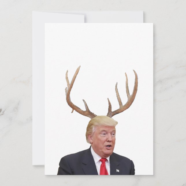 Cartes Pour Fêtes Annuelles Noël Trump : Monsieur le Président, cerf (Devant)