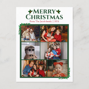 Cartes Pour Fêtes Annuelles Noël Typographie moderne Photo Collage