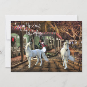 Cartes Pour Fêtes Annuelles Noël Unicorne Imaginaire vacances Scène