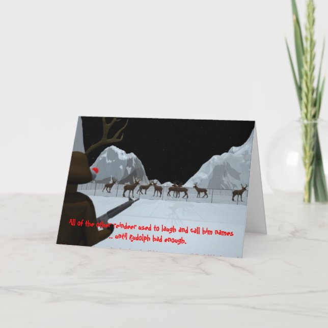 Cartes Pour Fêtes Annuelles Noël : Vengeance de Rudolph (Devant)