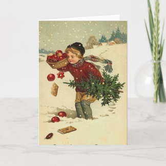 Cartes Pour Fêtes Annuelles Noël victorien Art Vintage rétro