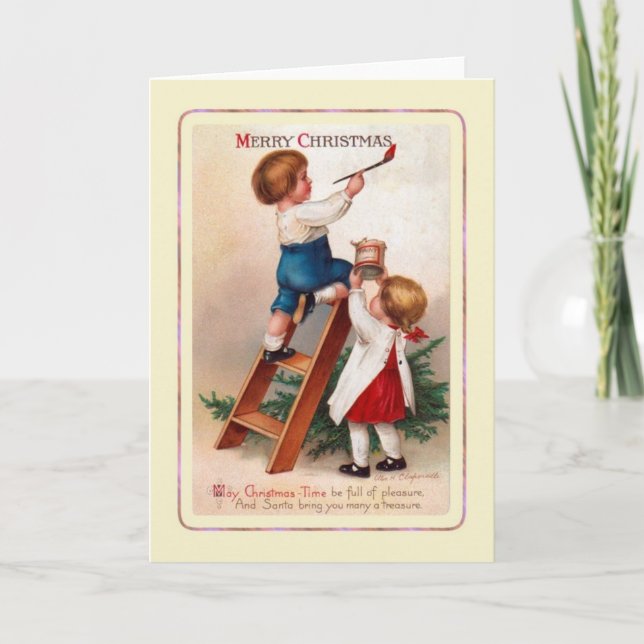 Cartes Pour Fêtes Annuelles Noël vintage (Devant)